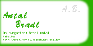 antal bradl business card